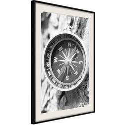 Arkiio Affisch Black and White Compass [Poster] 20x30 Poster